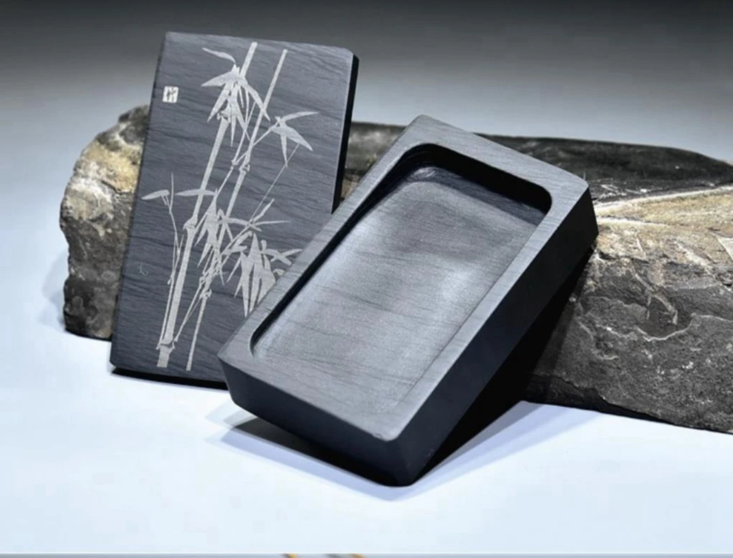 1pc She Ink Stone Mini Small With Cover Inkstone Ink Slab Calligraphy Painting Tool 8cmx5cmx1.5cm