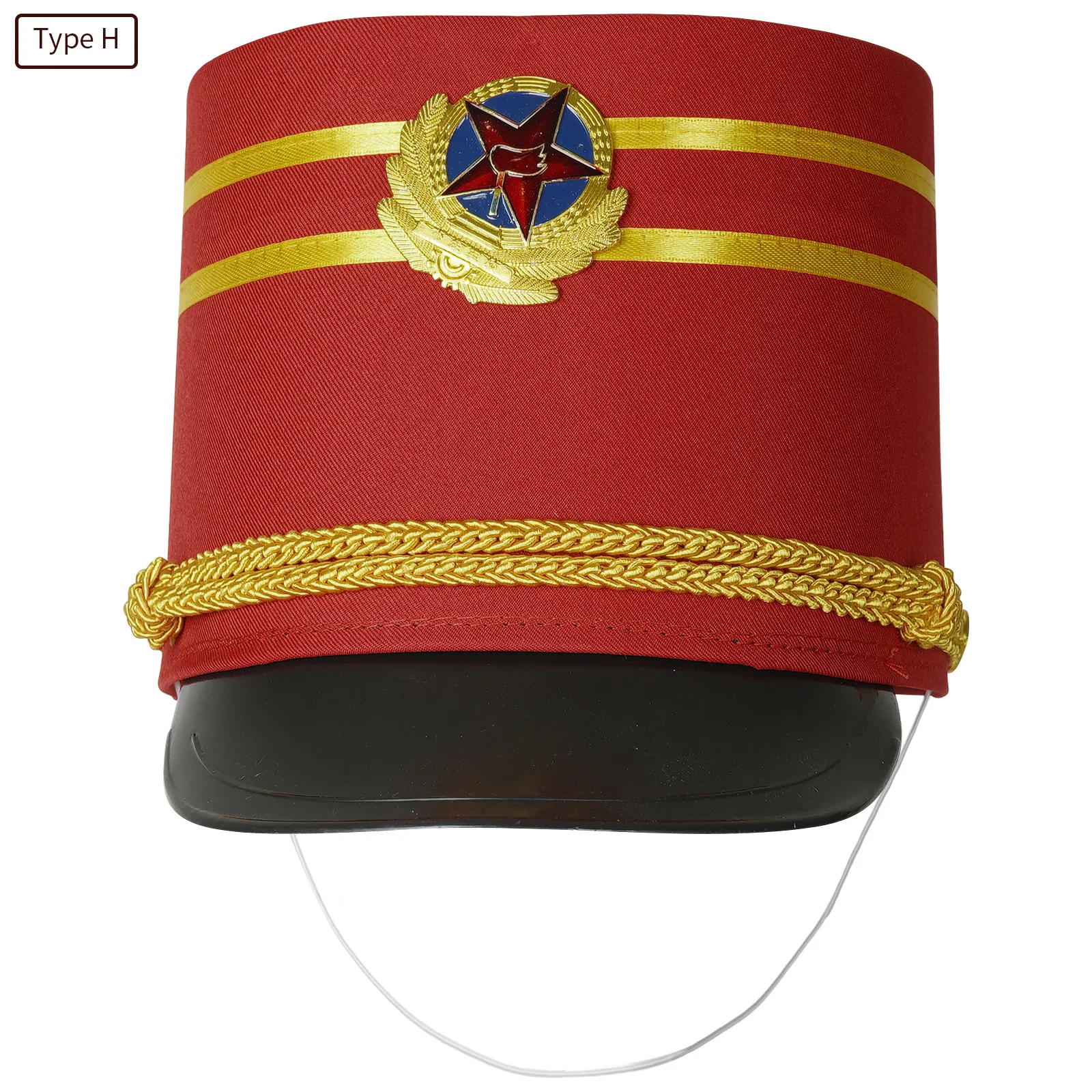 Children Soldier Hat Drum Head Hat Kid Boys Girls Hat-nutcracker Costume Accessories Stage Performance Halloween Cosplay Cap