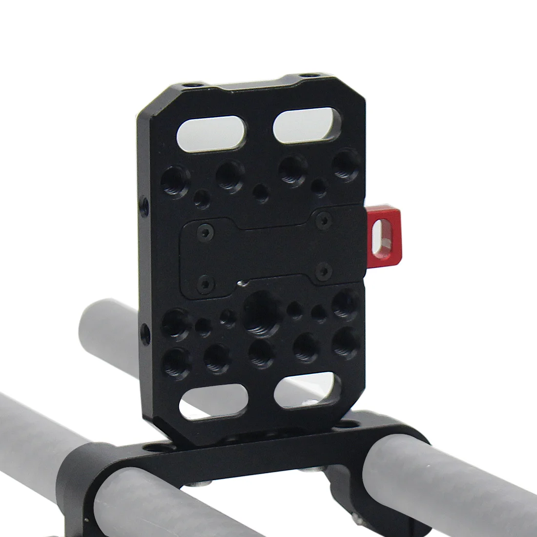 Aluminium-Schnellwechsel-V-Lock-Akku-Montageplatte mit 15-mm-Stangenklemme für Fotografie-DSLR-Kameras, Rig-Schiene und Follow-Focus-System – Detail 28