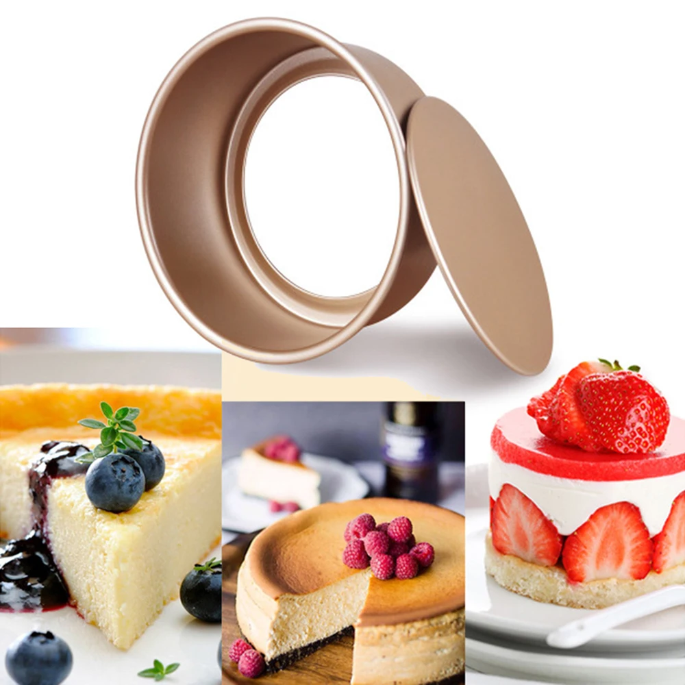 6inch Gold Round Loose Base Baking Pan Cake Tin Mould Mold  Bread Cake Pan Aluminium Alloy Cake Mold Bakeware