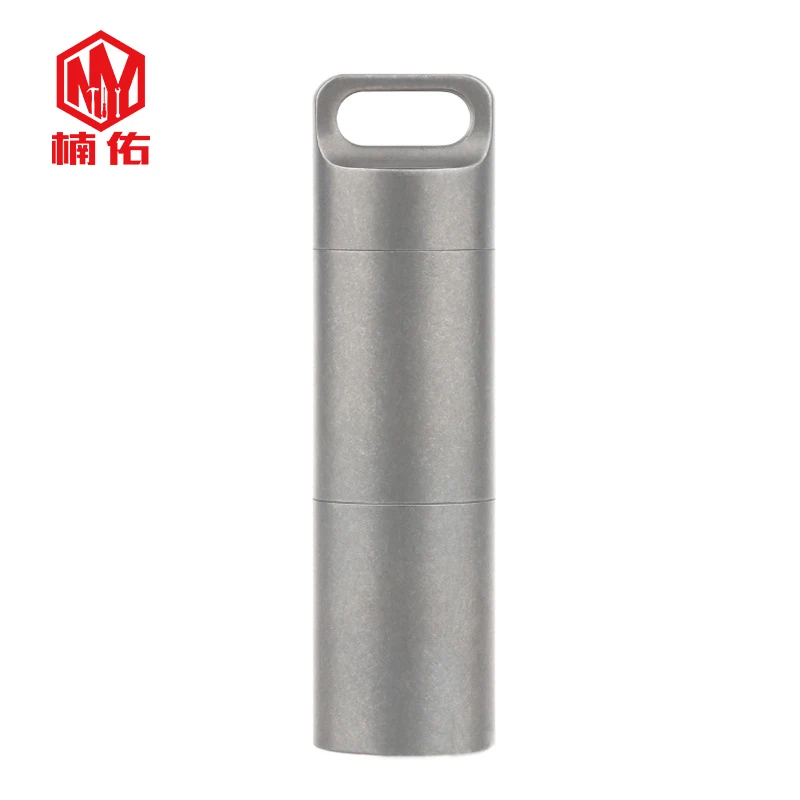 1PC Titanium Alloy EDC Tool Portable Waterproof Medicine Bottle First Aid Multifunction Pill Box Small Arrangement Container