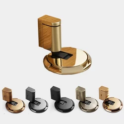 Solid Metal Door Stopper Updated Mechanical Self-Locking Stop Height Adjustable 3M Sticker And Screw Fix DIY Hidden Door Holders