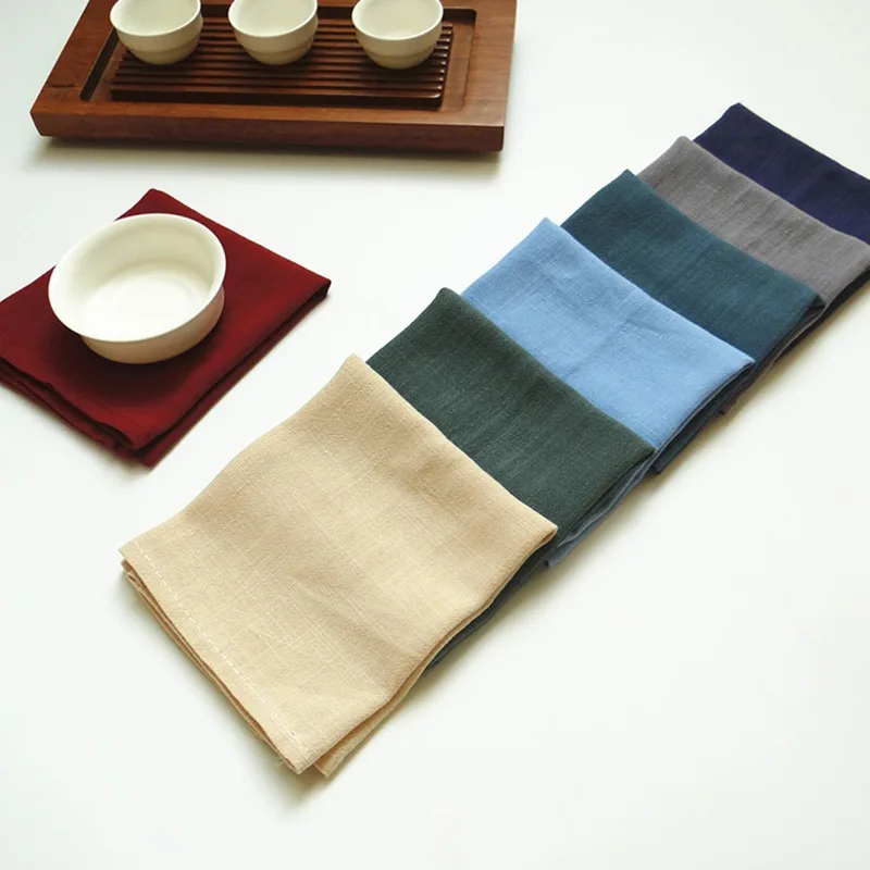 1pcs Cotton Linen Napkin Tea Towel Table Dinner Napkins For Party Wedding Table Cloth Hotel Restaurant Tablecloth Placemat