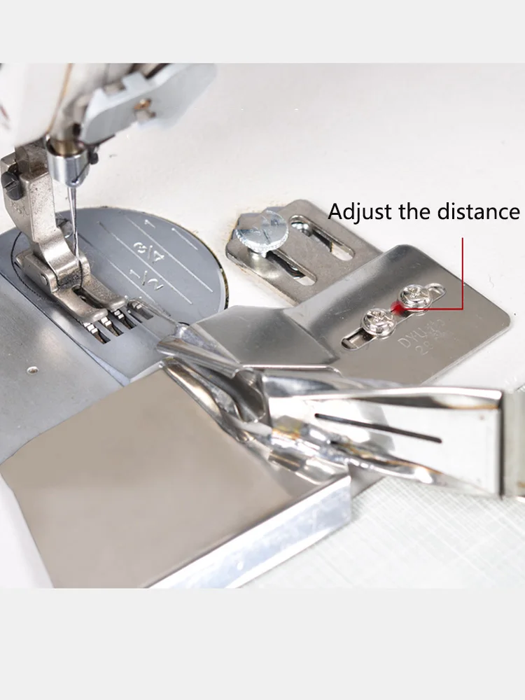 Industrial Multi-Functional 4 Fold Edging Slide Binder Hemming Device Presser Foot Flat Sewing Machine Accessories