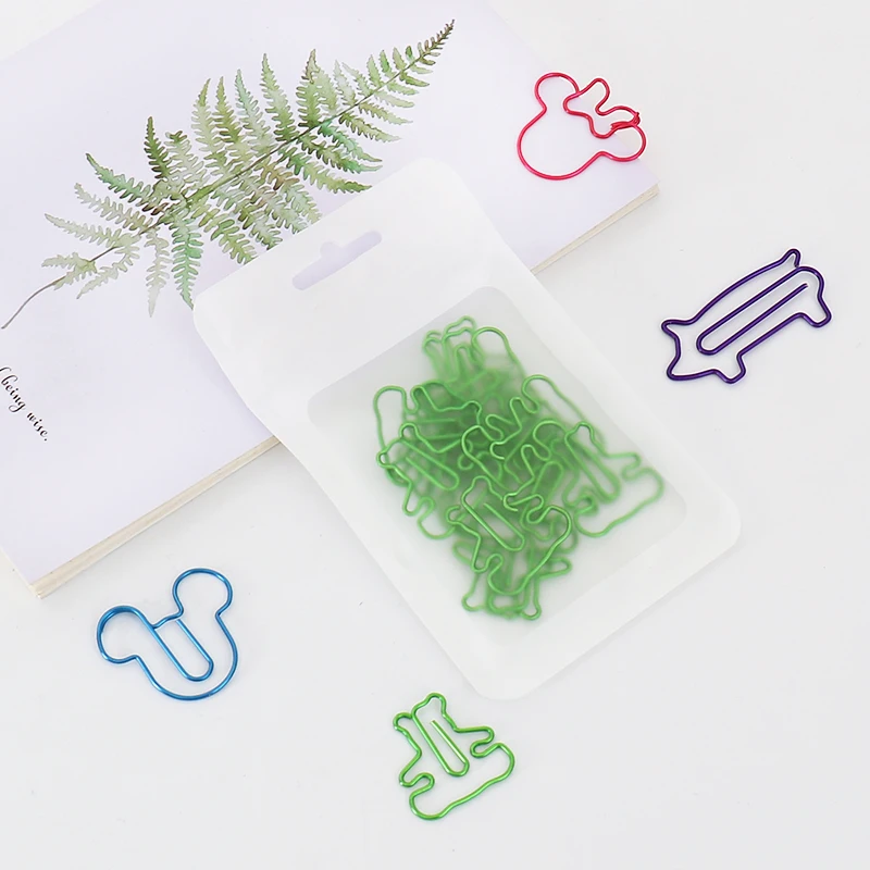 Cute Animal Modeling Bright Color Paper Clip Metal Pin Binding Tool Decorative Bookmark Paper Clip Paper Clipes Klips Paperclip