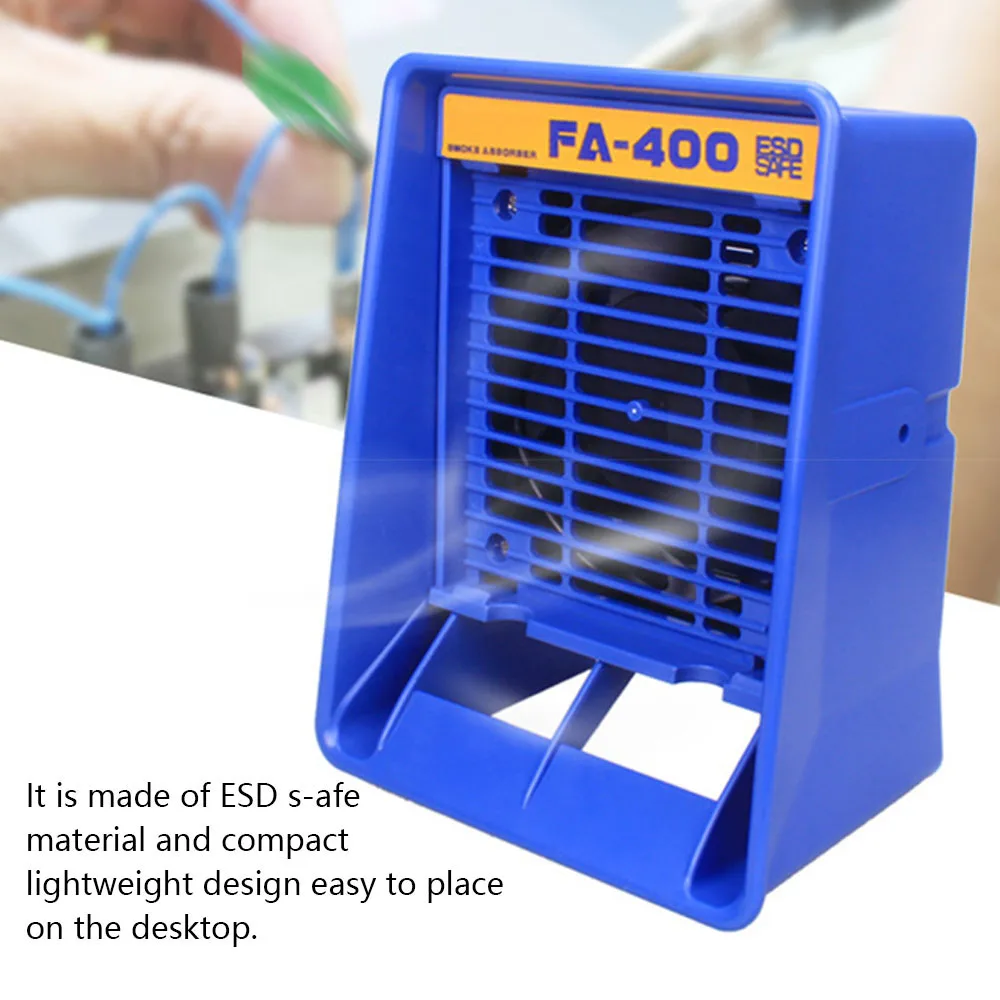 FA-400 Solder Iron Smoke Absorber Fume Extractor Soldering Air Blower Desktop Exhaust Fan Ventilator Smoke Absorb Machine