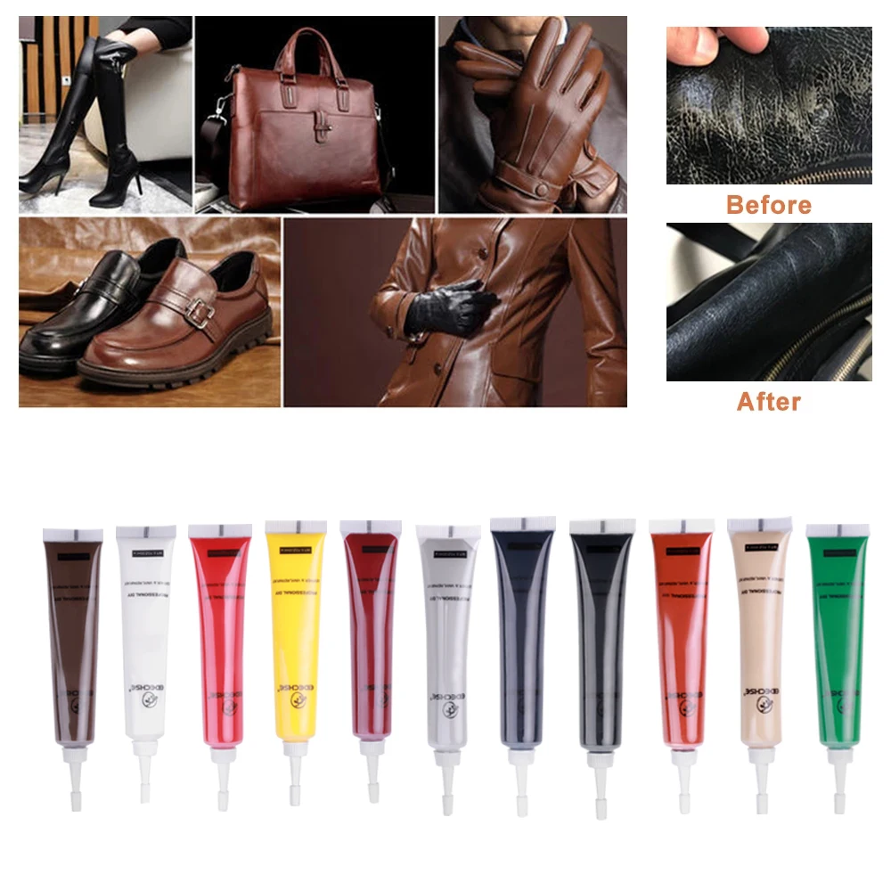 20ml Leather Repair Gel Color Repair Home Car Seat Leather Complementary Repair Refurbishing Cream Paint Care Cleaner