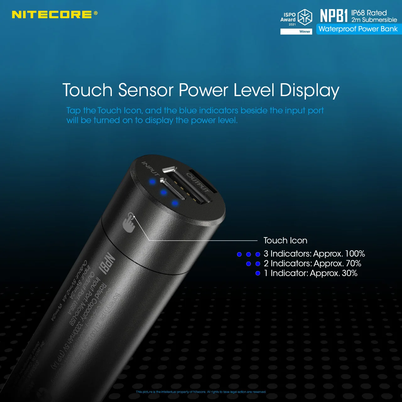 NITECORE NPB1 5000mAh Power Bank Waterproof Mobile Charger QC3.0 18W Output For IPhone Huawei Phone Headphone Headlamp PowerBank