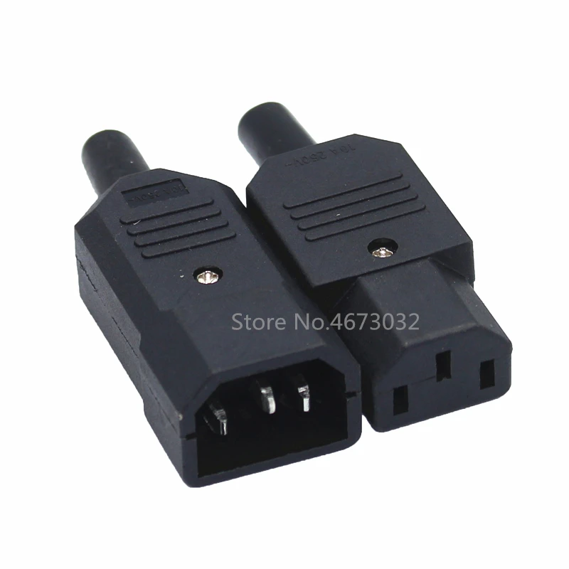 1pcs 250VAC 3 Pin iec320 C14 inlet connector plug power socket with red lamp rocker switch 10A fuse holder socket male connector