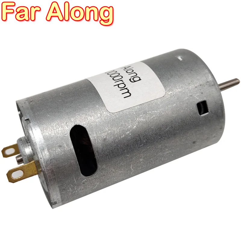 390 Model Strong Magnetic Carbon Brush High Speed DC Motor 12V 10000RPM Metal Electric Motor Use For Automation Equipment etc.