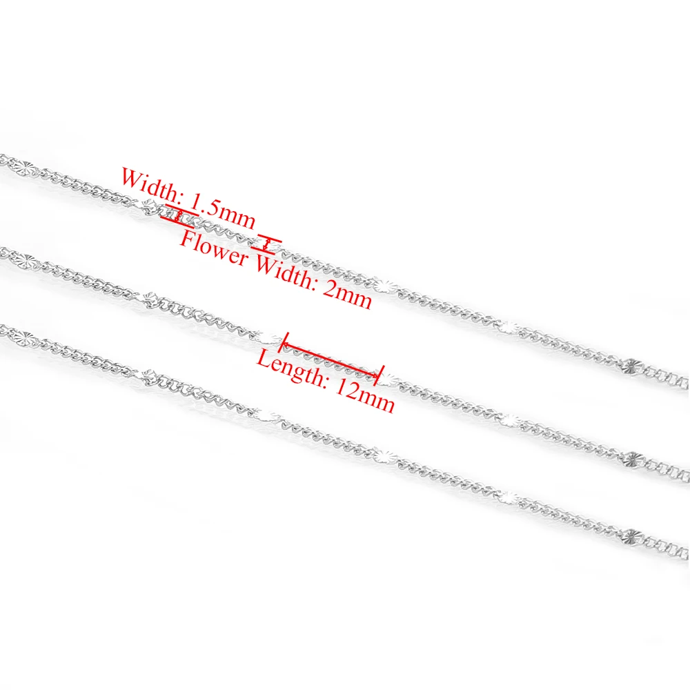 Semitree 2 Meter Edelstahlketten in Großpackung für DIY-Schmuckherstellung, Zubehör, handgefertigte Halsketten, Bastelzubehör – Detail 3