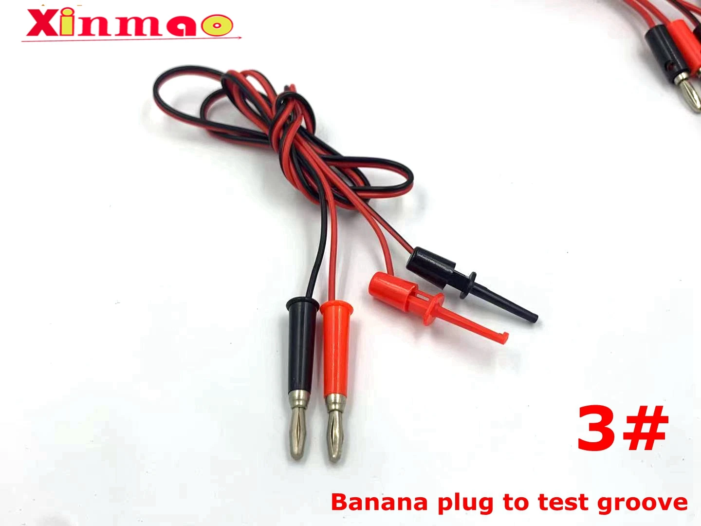 1m Alligator Cilp to AV Banana Plug Test Cable Lead Connector Dual Tester Probe 35mm Crocodile Clip for Multimeter Measure Tool