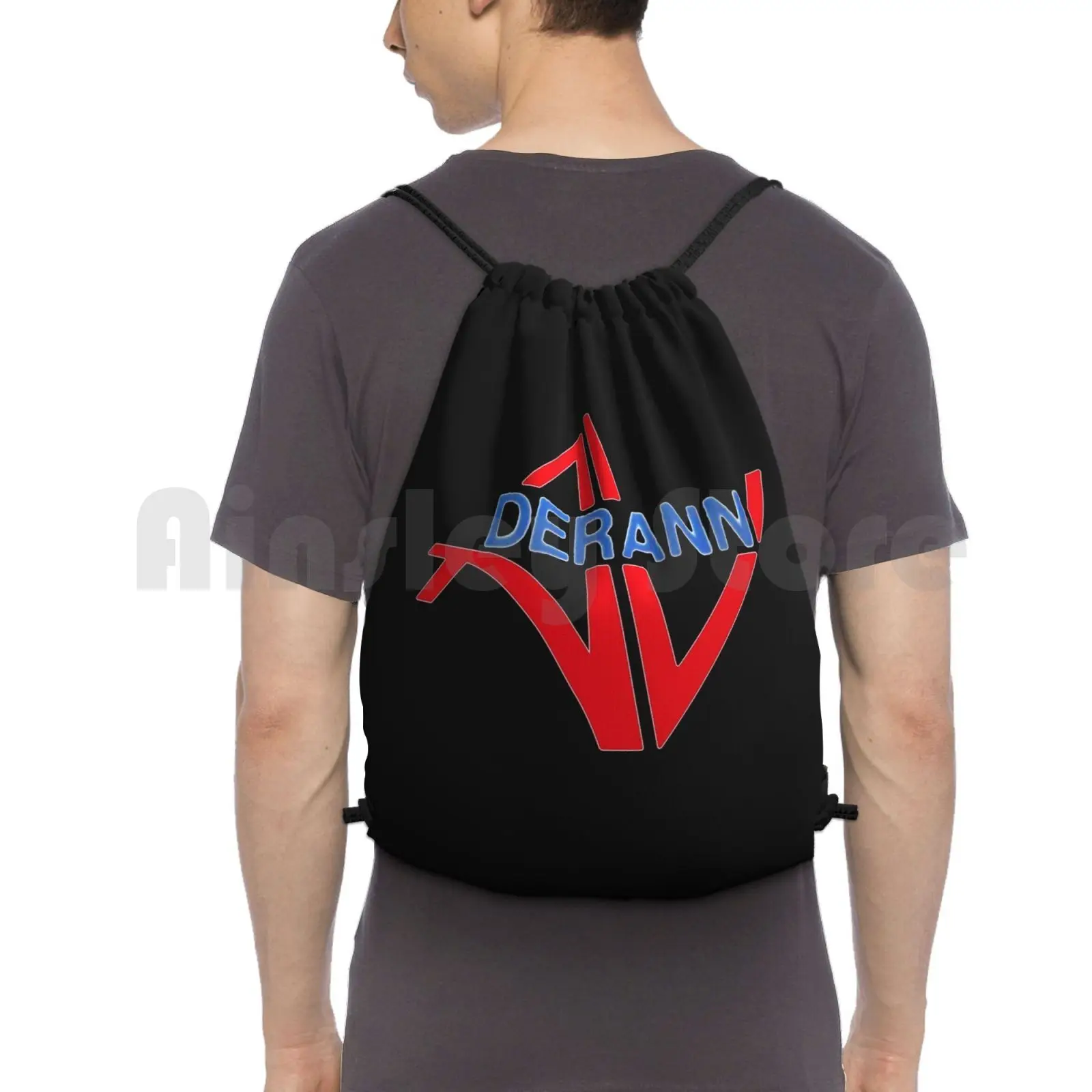 Derann Vhs Video Logo Backpack Drawstring Bags Gym Bag Waterproof Retro Vhs Tape 80s Horror Vintage Video Film Precert