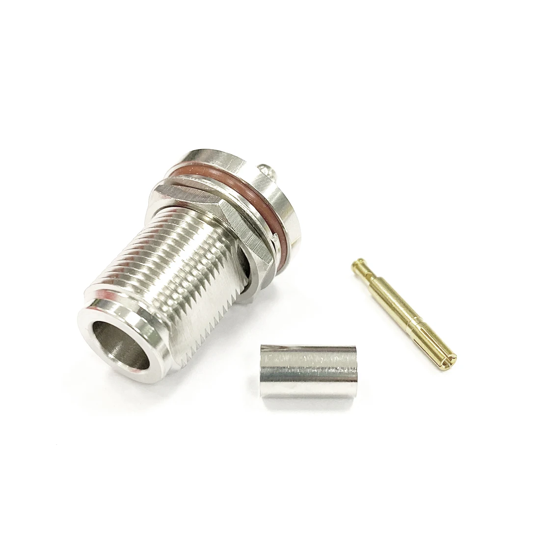 

1pc N Female Jack Nut RF Coax Convertor Connector Crimp RG58 RG142 RG400 LMR195 Straight Nickelplated NEW Wholesale