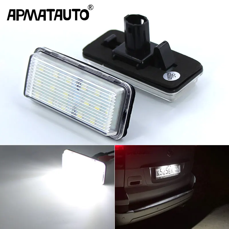 2Pcs No Error Canbus Car LED Number License Plate Light for Toyota Land Cruiser 100 200 Prado 120 Reiz 4D Mark X Accessories