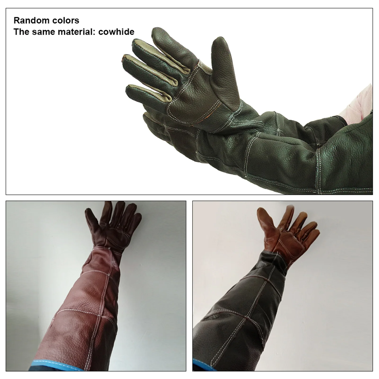 Pet Gloves Cowhide Leather Anti-grasping Anti Bite Protective Gloves Cat Dog Gardening Work Gloves Pets Training Handling Gloves