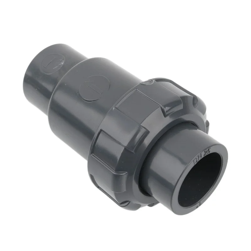 1pc 20 25 32 40 50mm PVC Check Valve One Way No-Return Valve Aquarium Fish Tank Adapter Garden Irrigation Water Pipe Joints