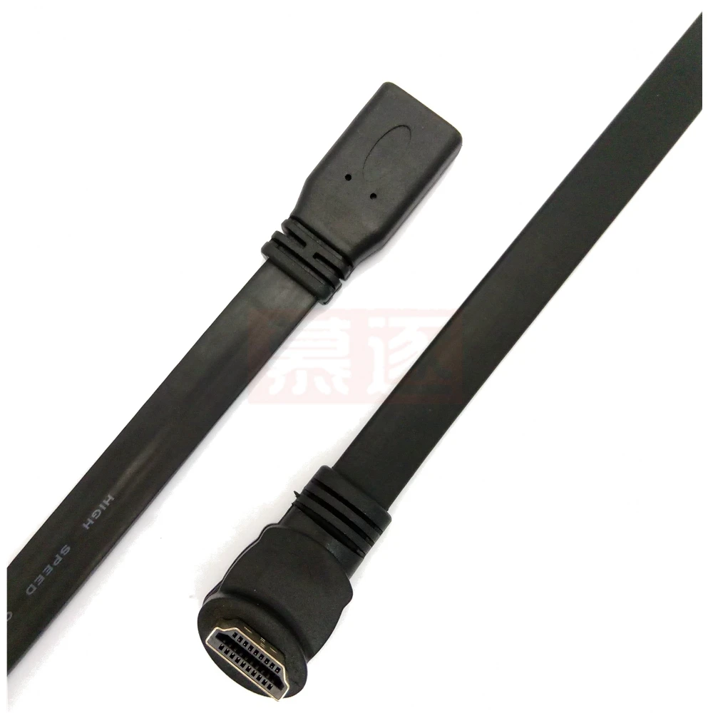 フラットスリム高速 1.4V HD 対応延長ケーブル 30cm A タイプ オス - A オス コード AM/AM 上下角度