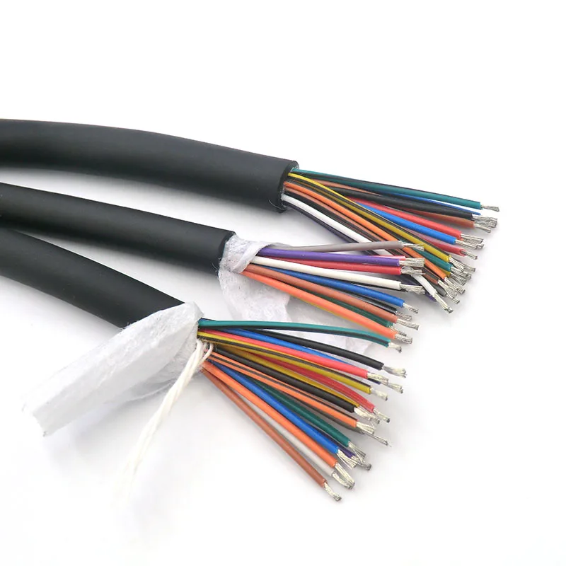 20 Core Cable Flexible Control Wire 0.14,0.2,0.3mm² 26awg,24awg,22awg,Tinned copper Softer than 2464 cable 5m