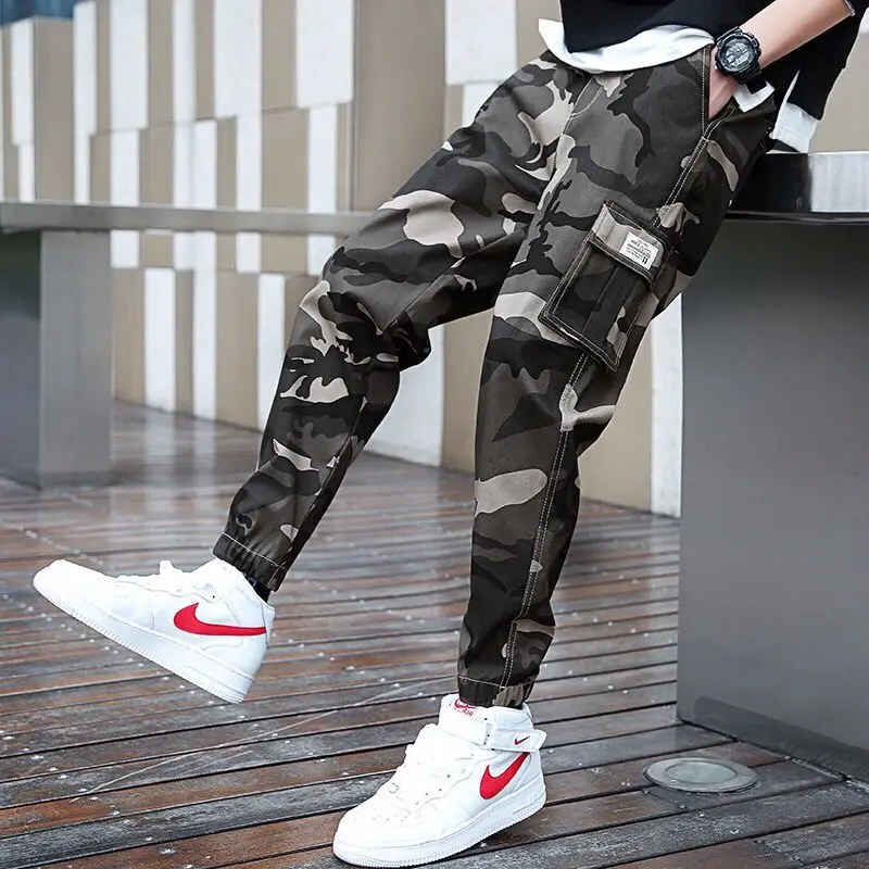 2020 Summer Mens Joggers Camouflage Harem Pants Men's Casual Pants Cotton Sports Pants Capri-Pants Overall Male Streetwear Pants