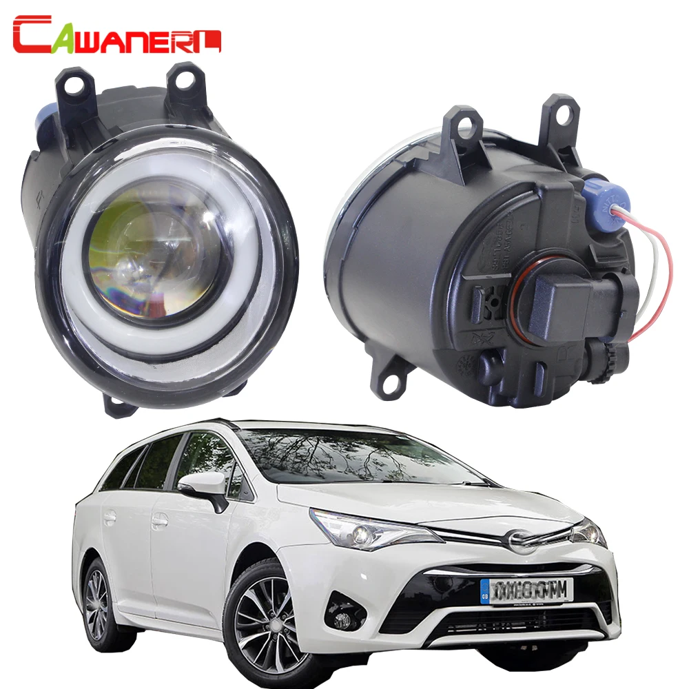 

Cawanerl для Toyota Avensis 2015 2016 2017 2018 автомобиля 3000LM светодиодный туман светильник Ангел глаз DRL Противотуманные светильник белый 12V 2 шт.