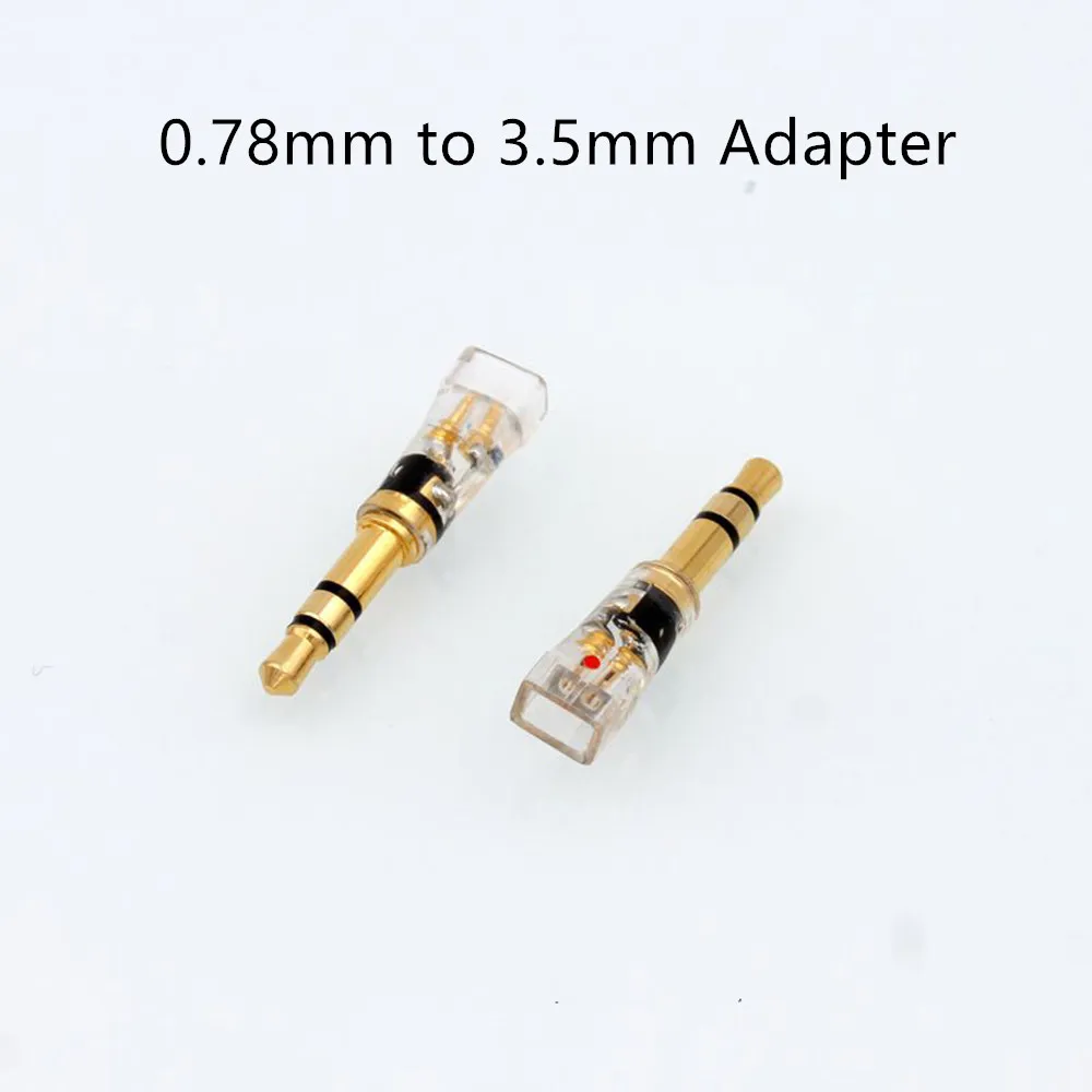 One Pair Gold Plated MMCX/.78mm Female to 3.5mm Male Converter Adapter for t1 t5p D600 D7100 Z1 Z1R FOCAL ELLEAR Headphones