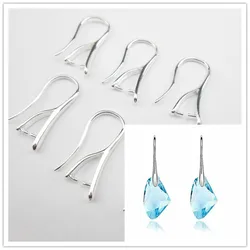 more choice wholesale silver earrings jewelry accessories DIY crafts cufflinks earrings hook crystal cubic zirconi