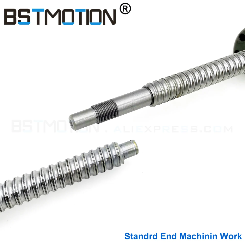 DFU1605 Ballscrew 1605 300 مللي متر 400 500 مللي متر 600 مللي متر 700 750 مللي متر 800 900 1000 مللي متر 1100 مللي متر 1200 مللي متر 1500 مللي متر مزدوجة الكرة اللولبية BK12 BF12 + مقرنة