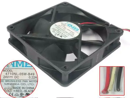 

NMB-MAT 4710NL-05W-B49 LQ1 DC 24V 0.22A 120x120x25mm Server Cooling Fan