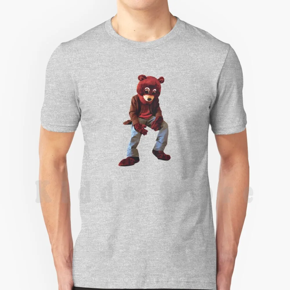 Bear T Shirt DIY Big Size 100% Cotton Yandhi My Beautiful Dark Twisted Fantasy College Dropout Late Registration Graduation