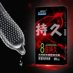 Ultra Sensitive Condom กับ Mace การออกแบบชี้10 PCS Lubricated Latex ถุงยางอนามัยธรรมชาติรู้สึกความปลอดภัยอุปกรณ์เสริมเพศ