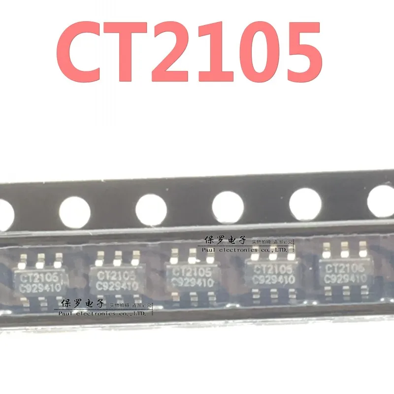 10 Chiếc 100% Orginal Mới CT2105 SOT23-6 Lithium Tổng Hợp Bảo Vệ Pin Chip 3000 Cái/Đĩa Thật Cổ