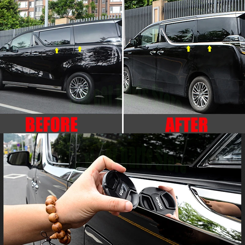 For Toyota VELLFIRE ALPHARD 2015-2020  30 series Window trim strip window trim strip stainless steel exterior decoration