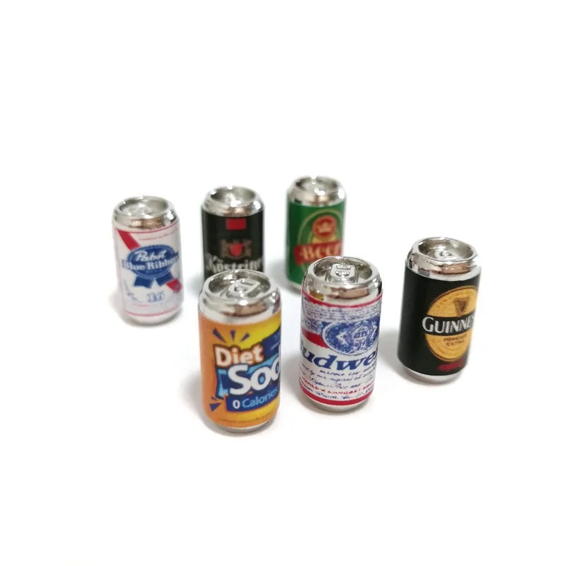 6 sztuk 1/10 zdalnie sterowany samochód gąsienicowy symulacja puszka piwa Model elementy dekoracyjne dla 1/8 1/10 1/12 osiowe SCX10 TRX4 D90 AXI003007 CC01 Tamiya