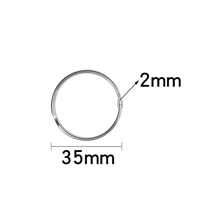 5–30 Stück 12–50 mm Edelstahl-Schlüsselanhänger, runder Schlüsselanhänger, geteilter Schlüsselanhänger, Schlüsselhalter für Schlüssel, doppelte geteilte Ringe