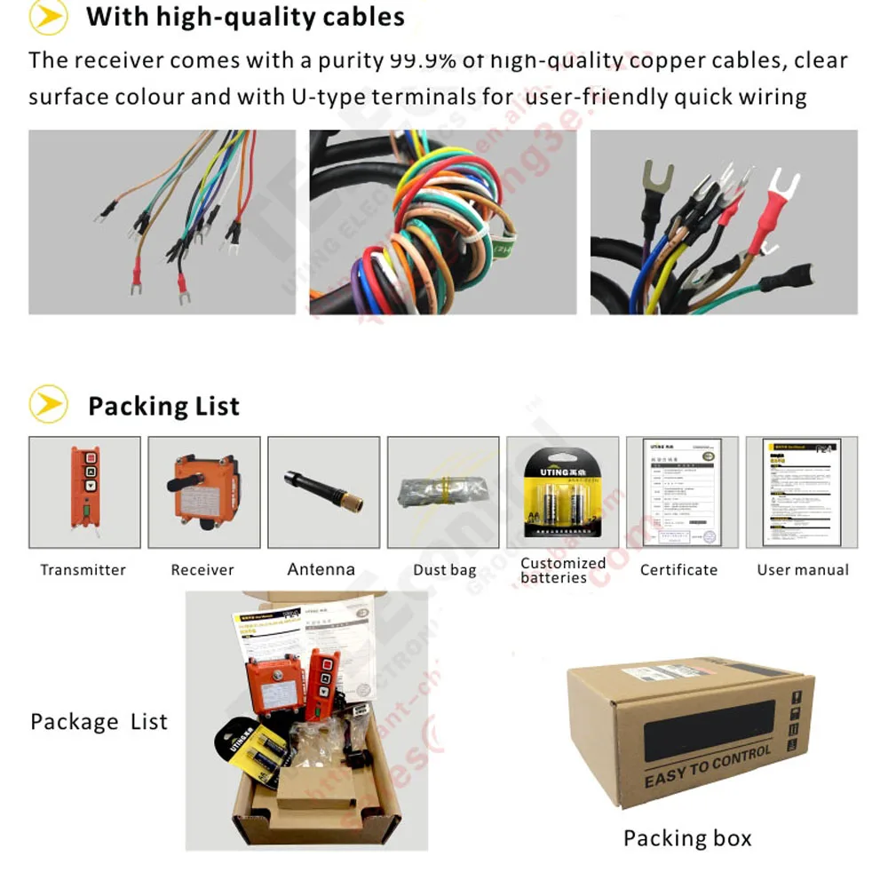 Original TELECRANE Wireless Industrial Remote Controller Electric Hoist Remote Control 2 Transmitter + 1 Receiver F21-2S