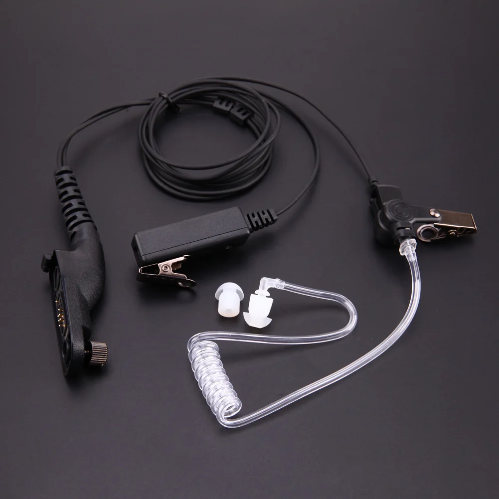 Air Acoustic Tube Earpiece PTT Mic Headset for Motorola XiR P8668 P8268 APX