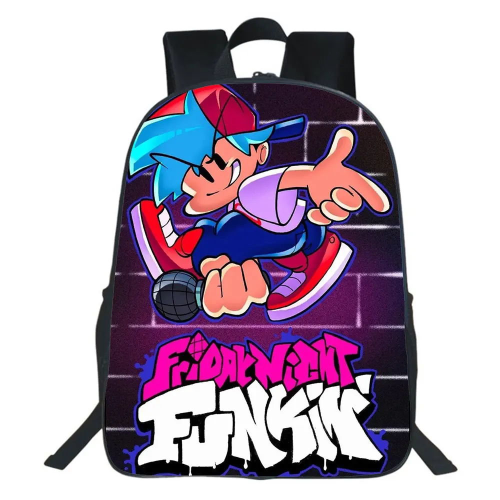 

Friday Night Funkin Backpack Students Cartoon Anime School Bags Boys Girls Teens Travel Bagpacks Unisex Zipper Knapsack