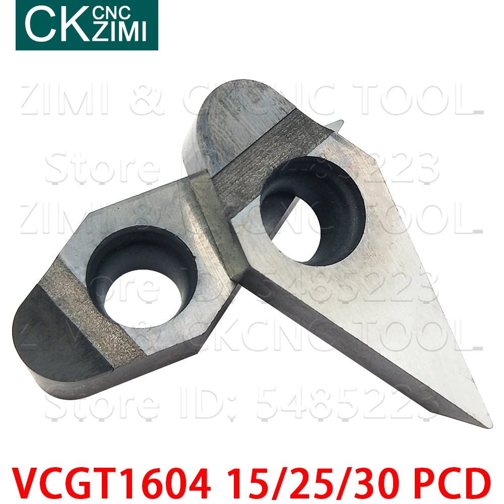 VCGT160415 PCD VCGT160425 PCD VCGT160430 PCD insert Diamond blade CNC Turning Metal lathe tool VCGT 1604 for copper and aluminum