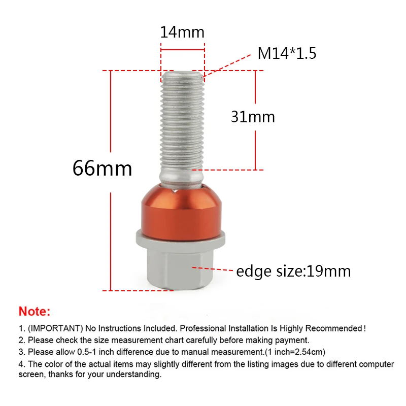 Car M14*1.5 Tire Screw Wheel Bolts for Audi Q7 Volkswagen forTouareg Porsche Cayenne Replacement