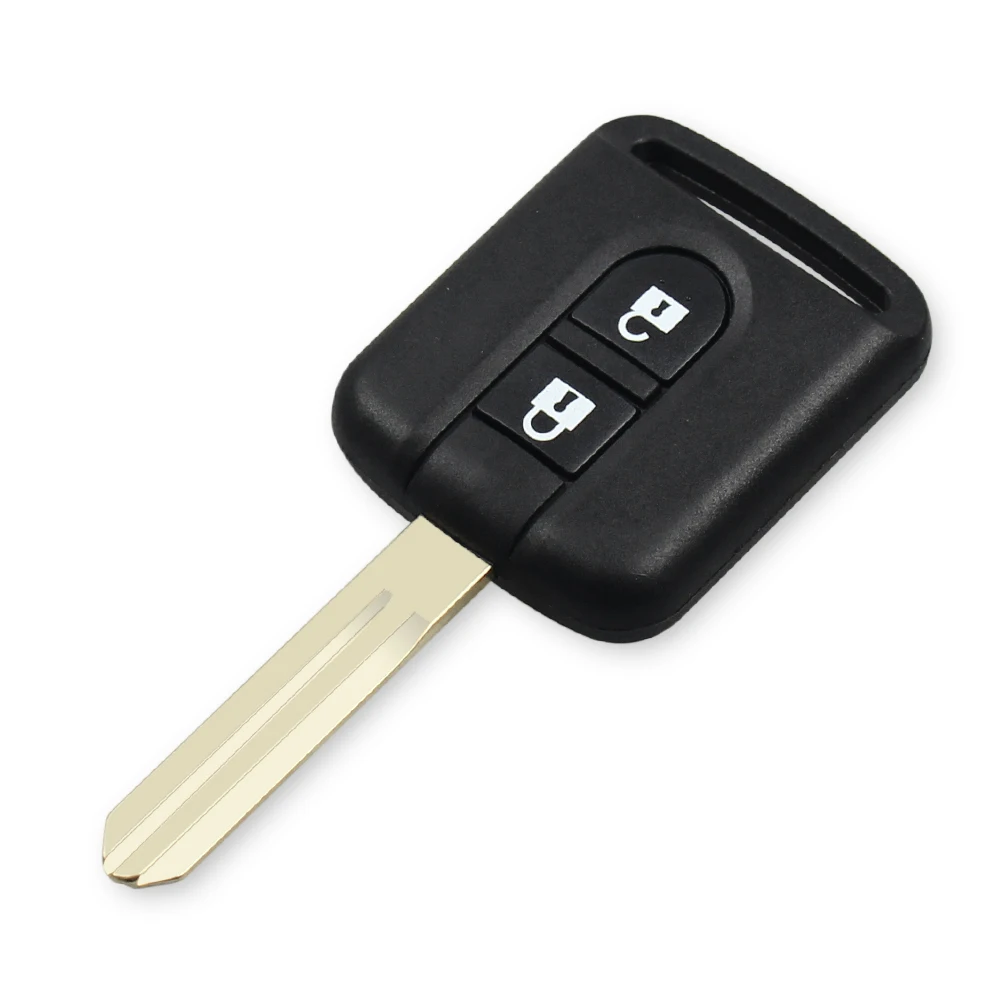 KEYYOU-carcasa de llave remota de 2 botones para coche, funda Fob para Nissan Qashqai primera Micra Navara Almera Note Sunny NV200 Patrol 350Z