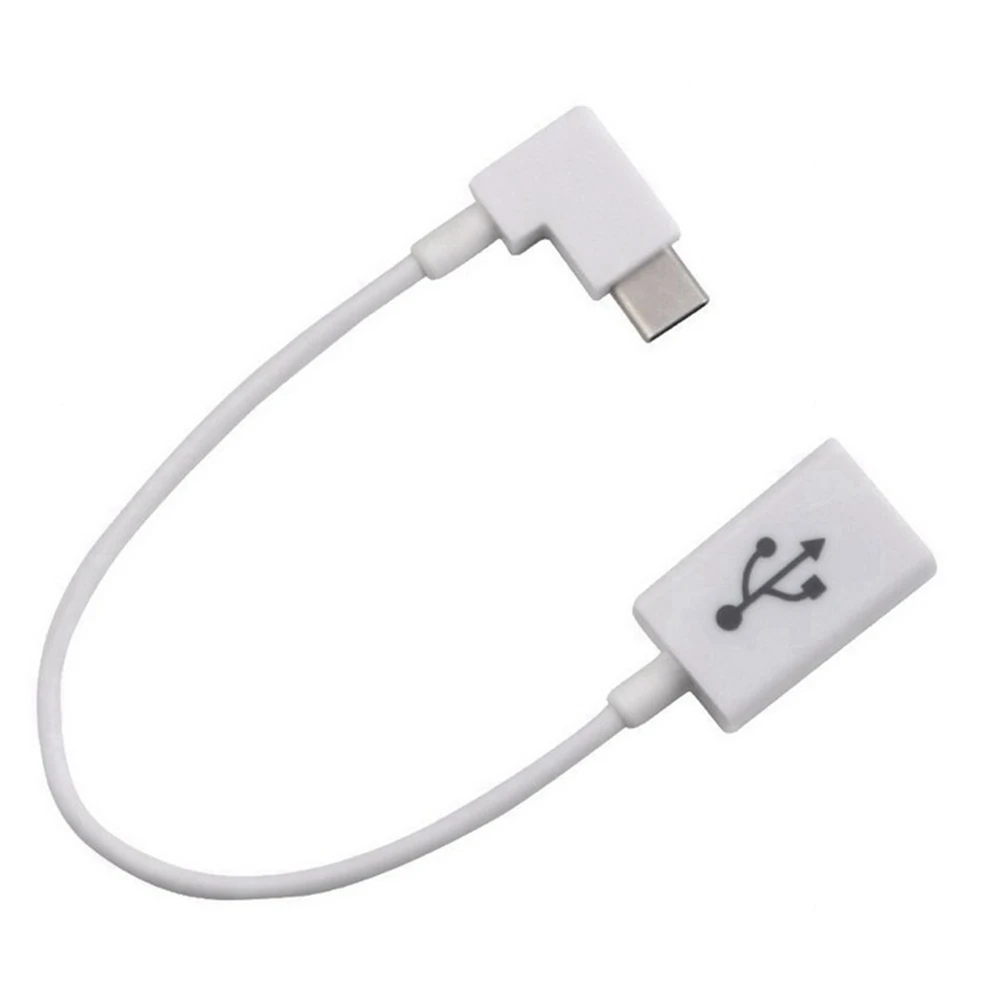 Czarno-biały kątowy USB-C 90 stopni USB type-c 3.1 USB3.1 na USB 2.0 żeński kabel danych OTG dla MacBook U disk mouse