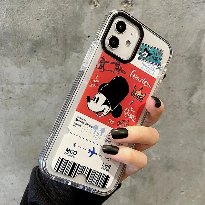 Fashion Cartoon Disney Mickey Minne Silicone Case For iPhone 12 11 Pro Max Mini X XR XS Max 7 8 6s Plus SE Shockproof Soft Cover