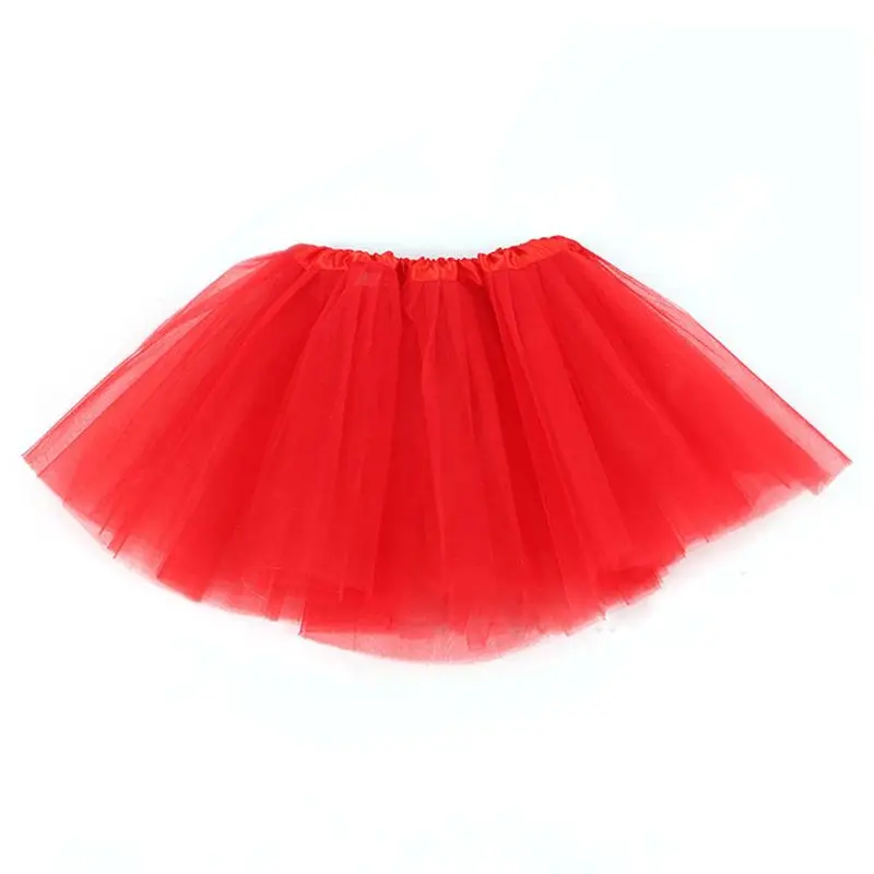 Jupe Tutu classique à trois couches pour enfants, Mini robe plissée de couleur unie, jupon de fête élastique, nouvelle collection 10