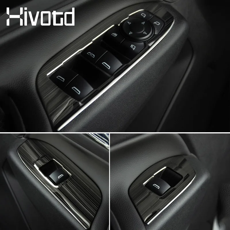 Inner Door Armrest Window Glass Lift Switch Button Panel Cover Trim Car Interior Styling Accessories For Chevrolet Equinox 2020