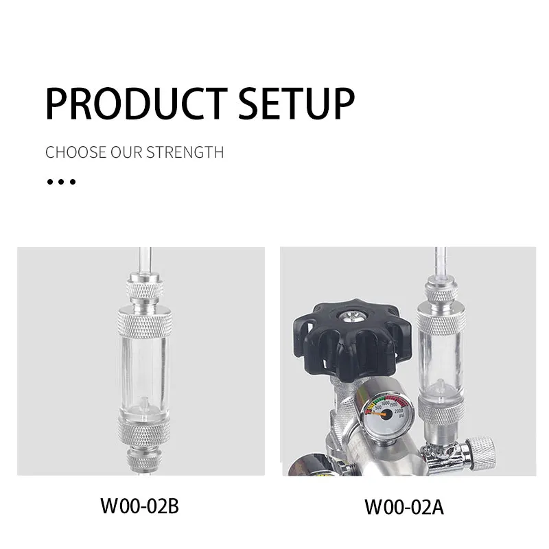 3 Stück Aquarium CO2-Blasenzähler aus Aluminiumlegierung, Visueller Blasenzähler, CO2-Regler für Fischbecken, Generator-Zubehör – Detail 7