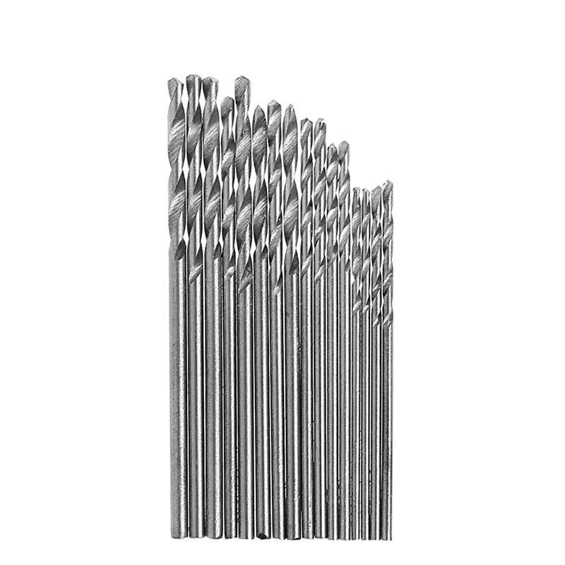 Set di punte elicoidali in acciaio bianco HSS 16 pezzi 0.8-1.5mm per trapani elettrici A0KF