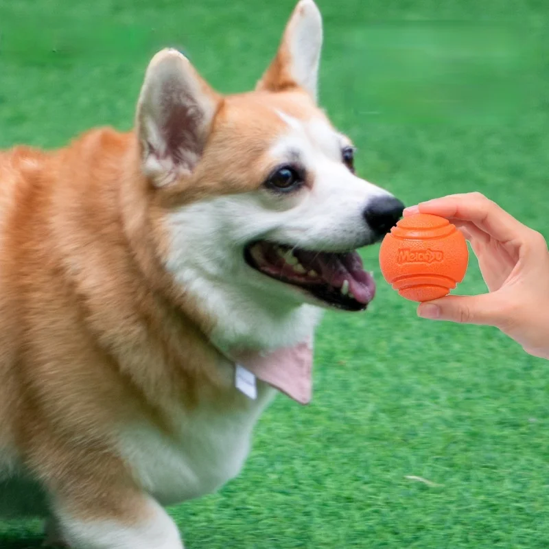 Pelota de goma Indestructible para perros grandes, pelota de juguete con cuerda, juguetes interactivos para cachorros