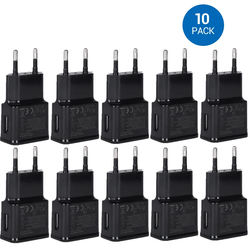 

10 Pack Travel Wall EU Phone Charger Adapter For OPPO A5 A7 A8 A9 A11 A52 A72 A92 A1K A15 F7 F9 F11 Phone Charging Charger