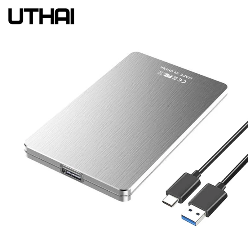 UTHAI G13 New USB3.1 High-Speed 7mm 5mm Mobile SATA Hard Drive Enclosure 2.5 Inch Aluminum Alloy Enclosure HDD Enclosure